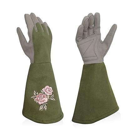 Intra Fit Professional Rose Pruning Thornproof Gardening Gloves Puncture Resistant With Extra Long Forearm Protection For Women