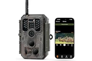 Meidase P200 WiFi Trail Camera, 64MP Photo, 1296p Video, Bluetooth WiFi App Control, 0.1s Motion Detection, No Glow Night Vision 100ft, for Wildlife Animal Scouting or Backyard
