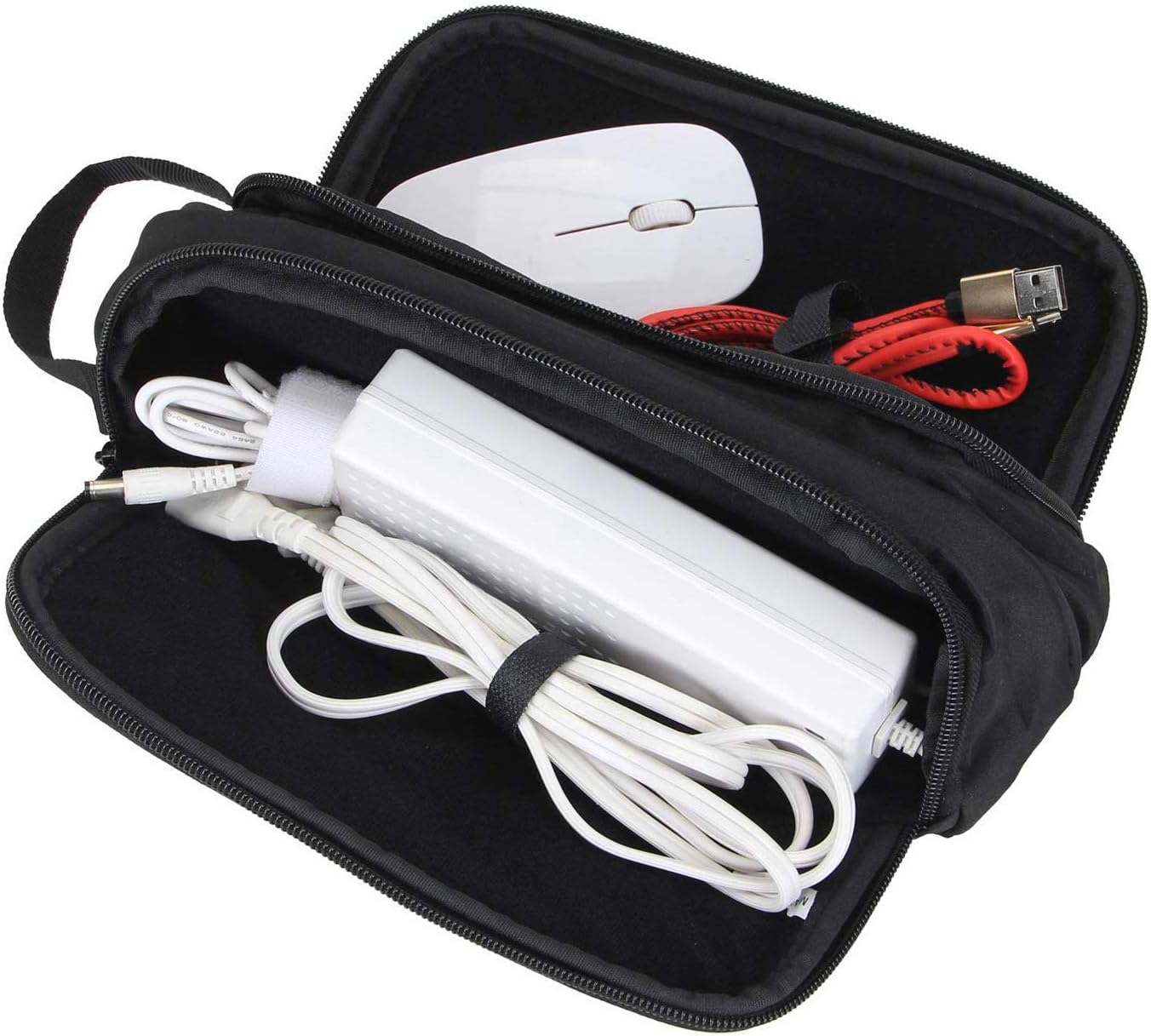 Damero Laptop Charger Case, Travel Electronic Organizer for AC Adapters, Power Cord, Mouse and Other Electronic Accessories