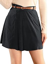 Belle Poque Women's Black Mini Skirt High Waisted