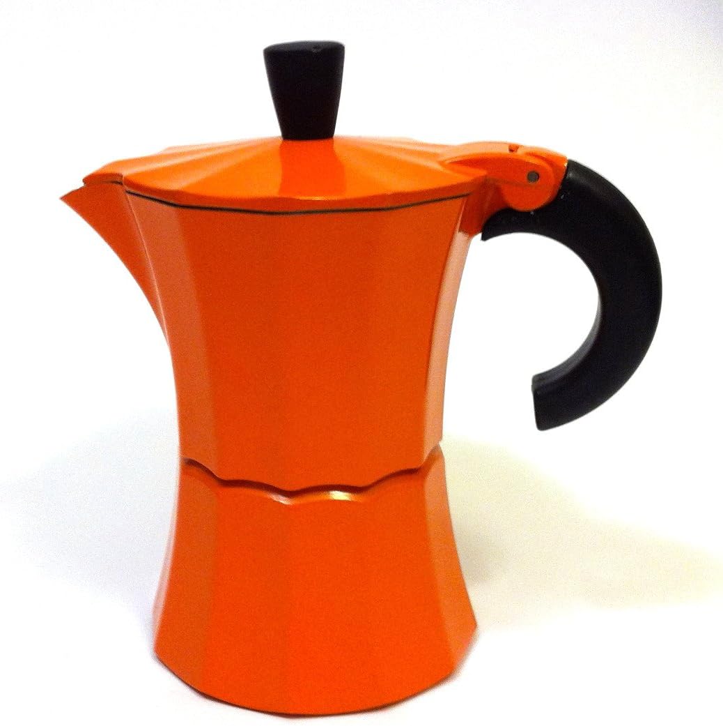 1 Cup Italian Style Stove Top Stovetop Coffee Espresso Maker Moka Pot Orange Colour Amazon.co