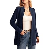 GRACE KARIN Women's 2025 Long Sleeve Open Front Knit Cardigan Notch Collar Sweater Blazer Jacket Fall Winter Clothing