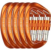 XINDA Screwgate Locking Carabiner Clip - Professional Rock Climbing Carabiner Screw Lock,Heavy Duty Carabiners for Climbing,Mountaineer,Hammock,Camping,Outdoor Equipment