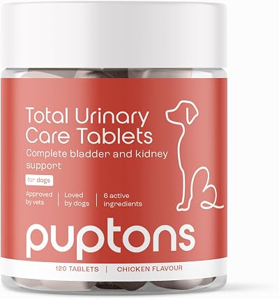 puptons Total Urinary Care Dog Tablets 90 Chicken Flavor Bladder Support