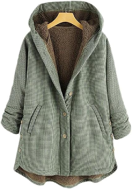 womens plaid fleece lined jacket