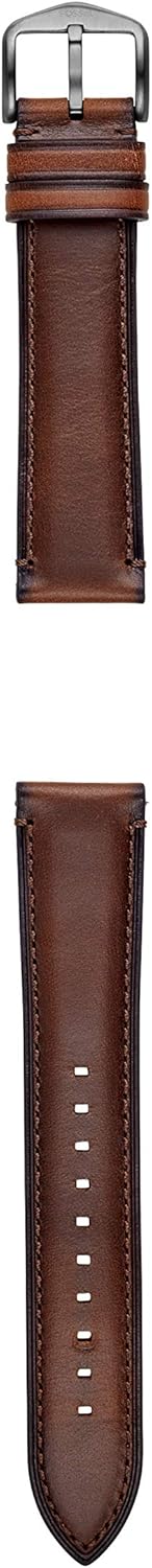 Fossil Unisex 22mm Leather Interchangeable Watch Band Strap, Color: Brown (Model: S221436): Watches
