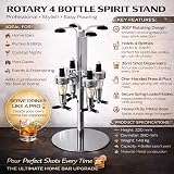 bar@drinkstuff 4 Bottle Rotary Drinks Dispenser – Chrome Base Optics view 4