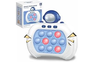 Azyh Quick Push Game Fidget Toys Pro for Kids Adults, Handheld Game Fast Puzzle Game Machine, Push Bubble Stress Toy, Relief Party Favors, Gifts for Boys (Blue Astronaut)
