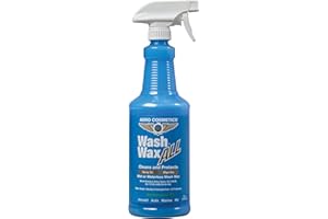 AERO COSMETICS Wet or Waterless Car Wash Wax 32 Fl. oz, UV Protection. Cleans, Protects, and Shines. Aircraft Quality Just Spray On and Wipe Dry Anywhere, Anytime, Home, Office, School, Garage, Parking Lots.
