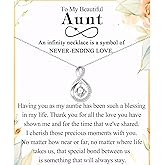 Infinity Necklace - Gifts for Mom, Grandma, Aunt, Sister, Daughter, Mother-in-Law, Boyfriend's Mom - Christmas, Birthday, Mothers Day, Valentines Day, Graduation Present