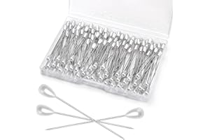 Kogyxe 150 Pcs Corsage Pins, Boutonniere Pins, Long Teardrop Pearl Head Pins, White Straight Head for DIY Decoration, Wedding, Jewelry Flower Decoration