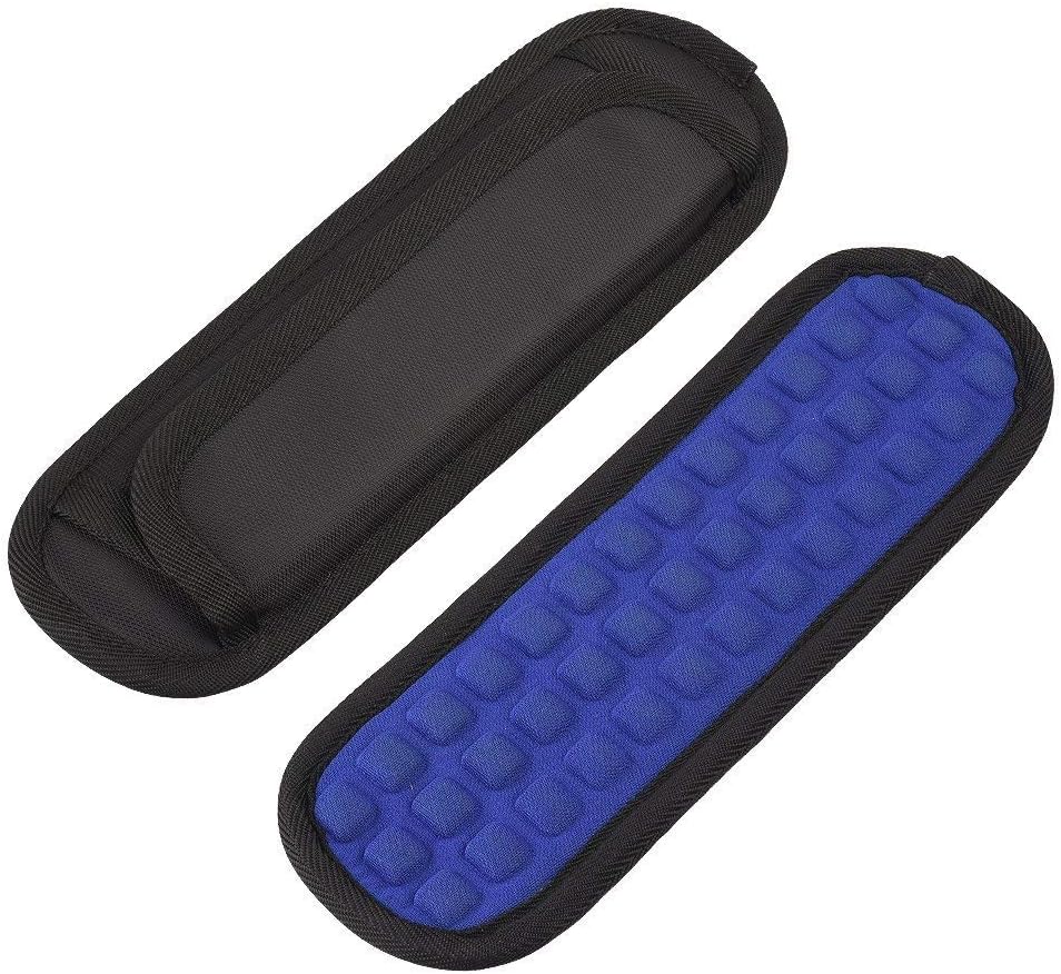 Qishare 2PCS Shoulder Pad Detachable Shoulder Strap Pad Soft Air Cushion Replacement Pad for Strap (Blue, 2PCS)