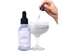 Glitter Faced Shimmer Edible Glitter for Drinks – 0 Calories, No Taste, 30ml Luster Dust for Sparkling Holiday Cocktails, Parties & Events – Made in USA - Shimmer
