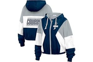 WEAR by Erin Andrews Women's NFL Color Block Full-Zip Windbreaker Jacket