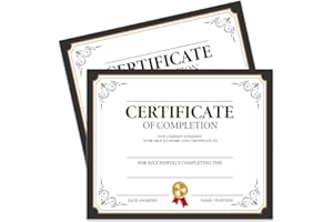 JIOJIO CHAN 25 Certificate of Achievement, Certificate of Completion, Award Recognition, for Office, Business Awards, Graduation, School Diplomas, 8x10 Inches