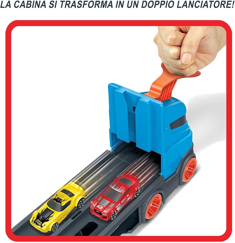 Speedway Hauler e 3 auto giocattolo in scala 1:64