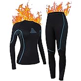 ATTRACO Womens Thermal Underwear Top and Bottom Sets Women Long Johns Warm Base Layer for Cold Weather