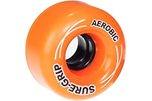 Sure-Grip Aerobic Outdoor Wheels - Made from Shock Absorbing Urethane - Durometer of 85A and Diameter of 62mm - Provide Durable & Smooth Ride - Comes in Diverse Color Options - Set of 8 Wheels
