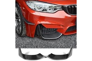 JC SPORTLINE Carbon Fiber Bumper Splitters for BMW BMW F80 M3/ F82 F83 M4 2014-2018 Bumper Lip Spoiler Chin Splitter Fog Lamp Trim Factory Outlet (Front Bumper Splitters)