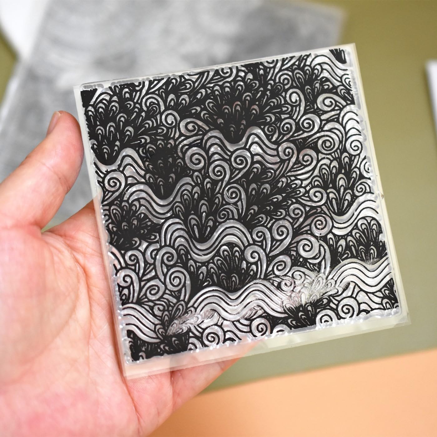 Premium Silicone Texture Stamp Sheets for Polymer Clay Jewelry and Clay Earrings - Set of 3 Floral and Unique Patterns - Easy to Use and Clean (Group 1)