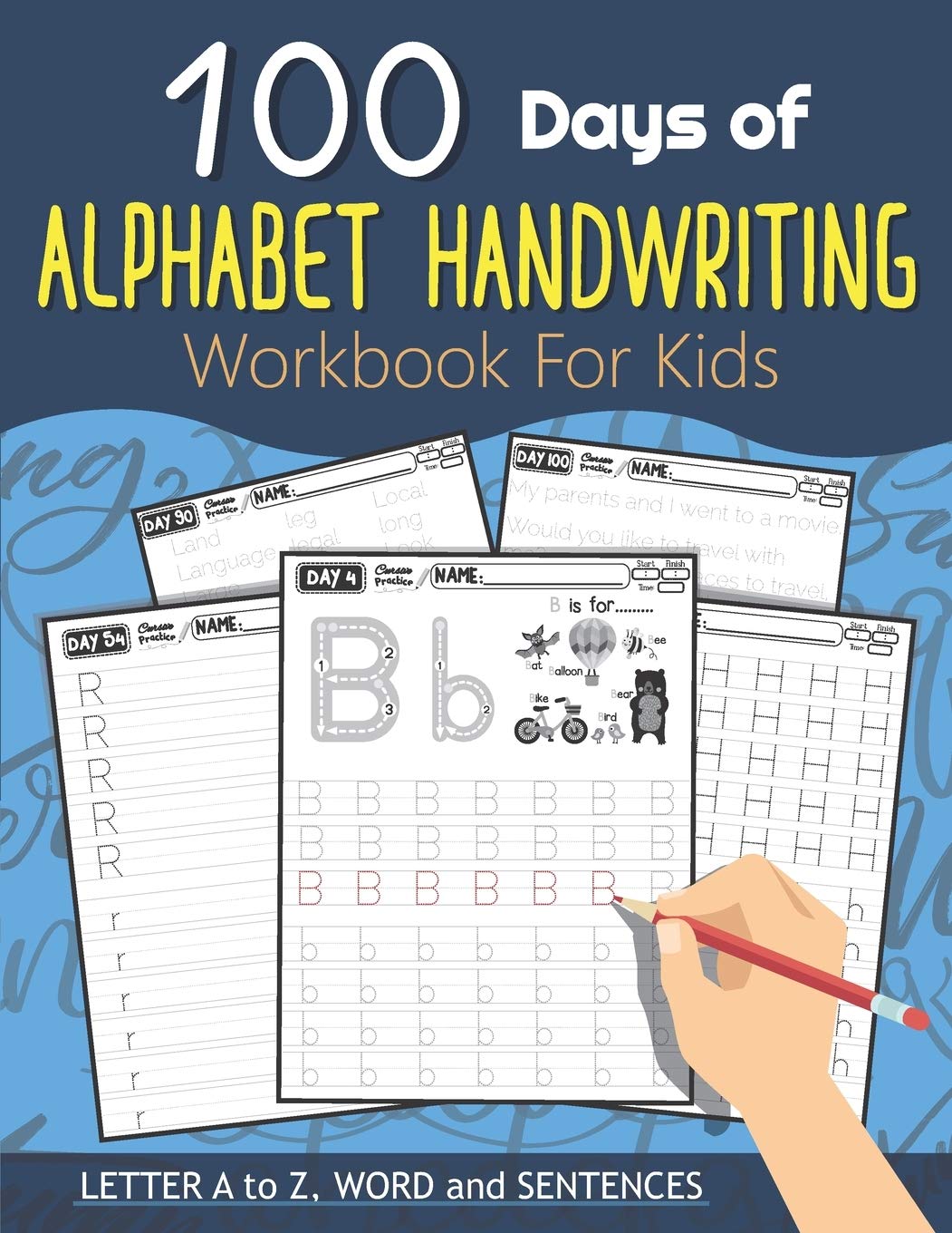 Mua 100 Days of Alphabet Handwriting Workbook For Kids: 100 Days 100 ...