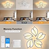 Comely 45W Dimmable LED Flower Ceiling Light with Remote 5-Leaf Modern view 4