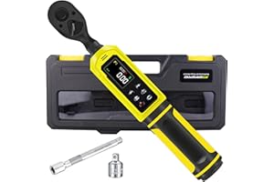 ATsafepro 3/8-Inch Digital Drive Torque Wrench-1-60Nm (1-44 ft-lb),High-Precision Torque Wrench with Buzzer, LED Flash, 5 Units, for Motorcycle & Home Repairs