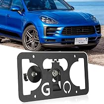 Tow Hook License Plate Bracket Kit – Porsche Macan 2022-2024 – Front Bumper Relocation – JDMax