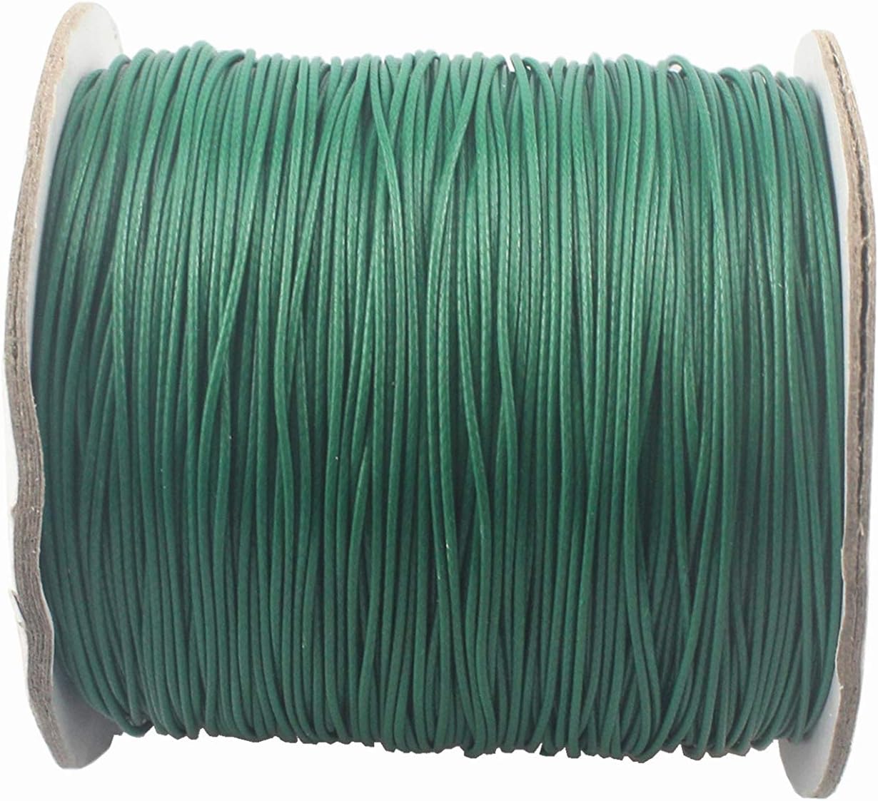 QIANHAILIZZ 150 Yards 0.5 mm Waxed Jewelry Making Cord Waxed Beading String Craft DIY Thread LXX120601805 (Green)