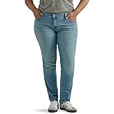 Lee Womens Plus Size Legendary Mid Rise Straight Leg Jean
