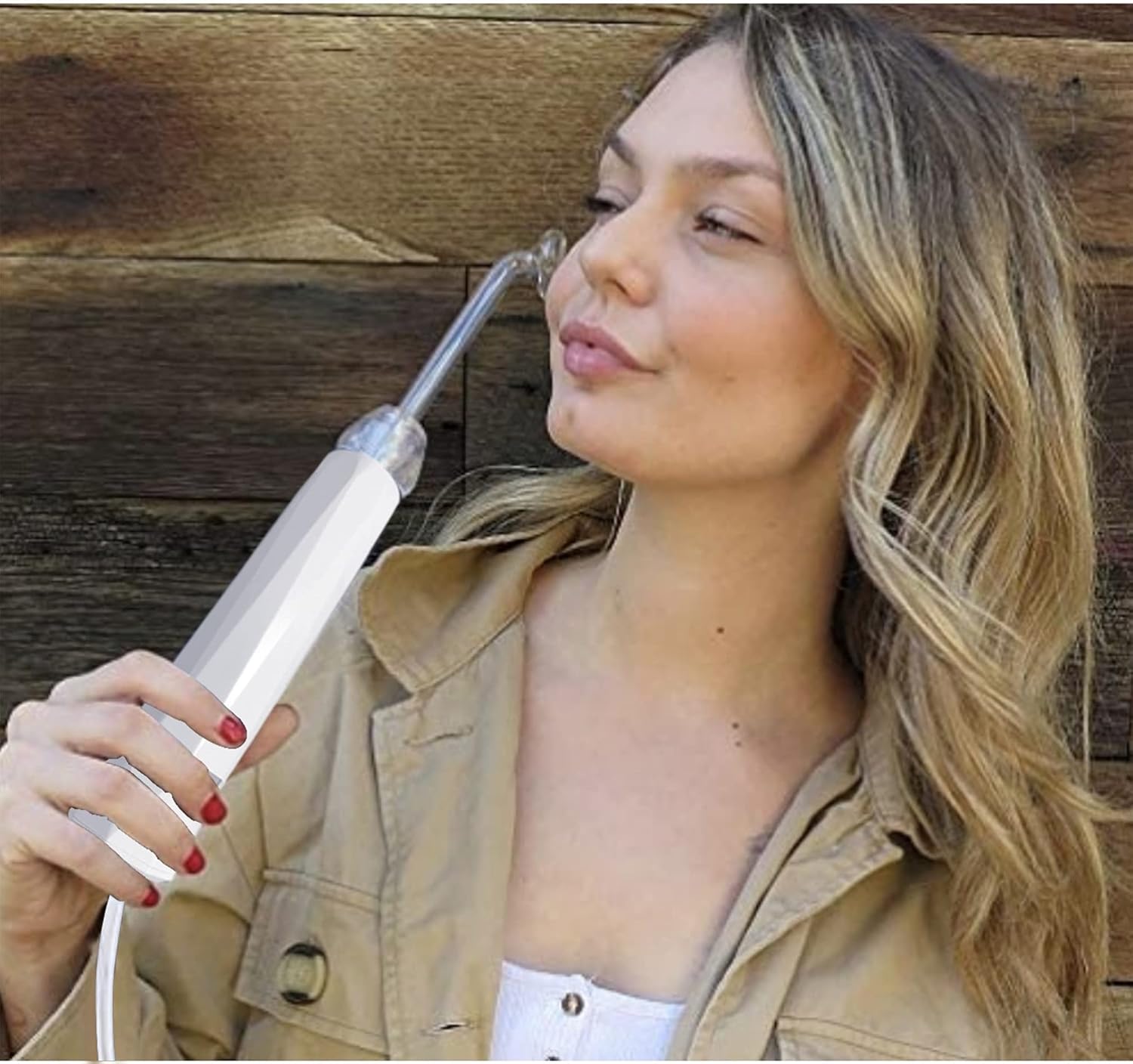 Amazon Com Lift Wand High Frequency Premium Anti Aging Device Eliminates Wrinkles Skin Tightening Acne Dark Circles Blemish Remover Beauty