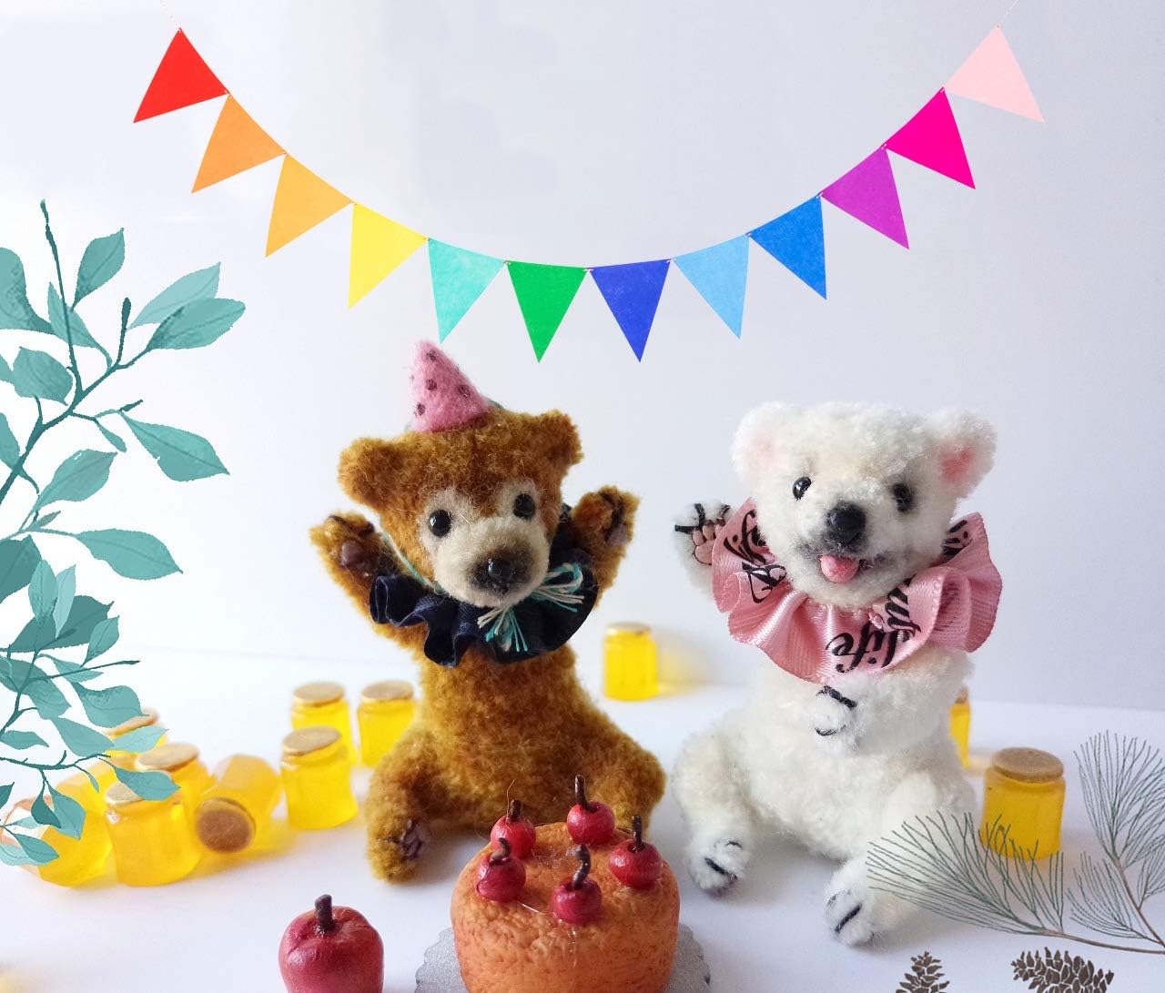 LOVENJOY Felt Rainbow Bunting Fabric Assembled Reusable Multi-colour Banner for Happy Birthday Party Decorations - Image 3