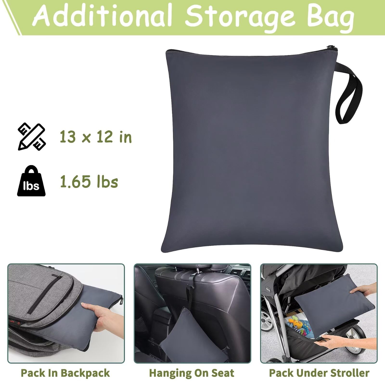 Infant Car Seat Travel Bag - Fits Infant Car Seats with Anti-Rebound Bar Base, Car Seat Airplane Bag for Chicco/Graco/Nuna/Cosco/Britax/Uppababy Baby Car Seat, Water Dirt Tear Resistant, Grey Upgrade