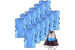 Antoyo 12 Pack Pennies for Soccer Scrimmage Vest Practice Jersey for Adult Youth