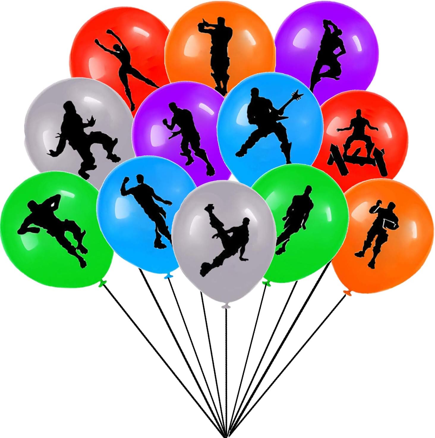 Kepom 70 Pcs Game Balloons, 12” Latex Double-Side Balloons Game Birthday Party Supplies for Boys Kids Girls Birthday Party Favor