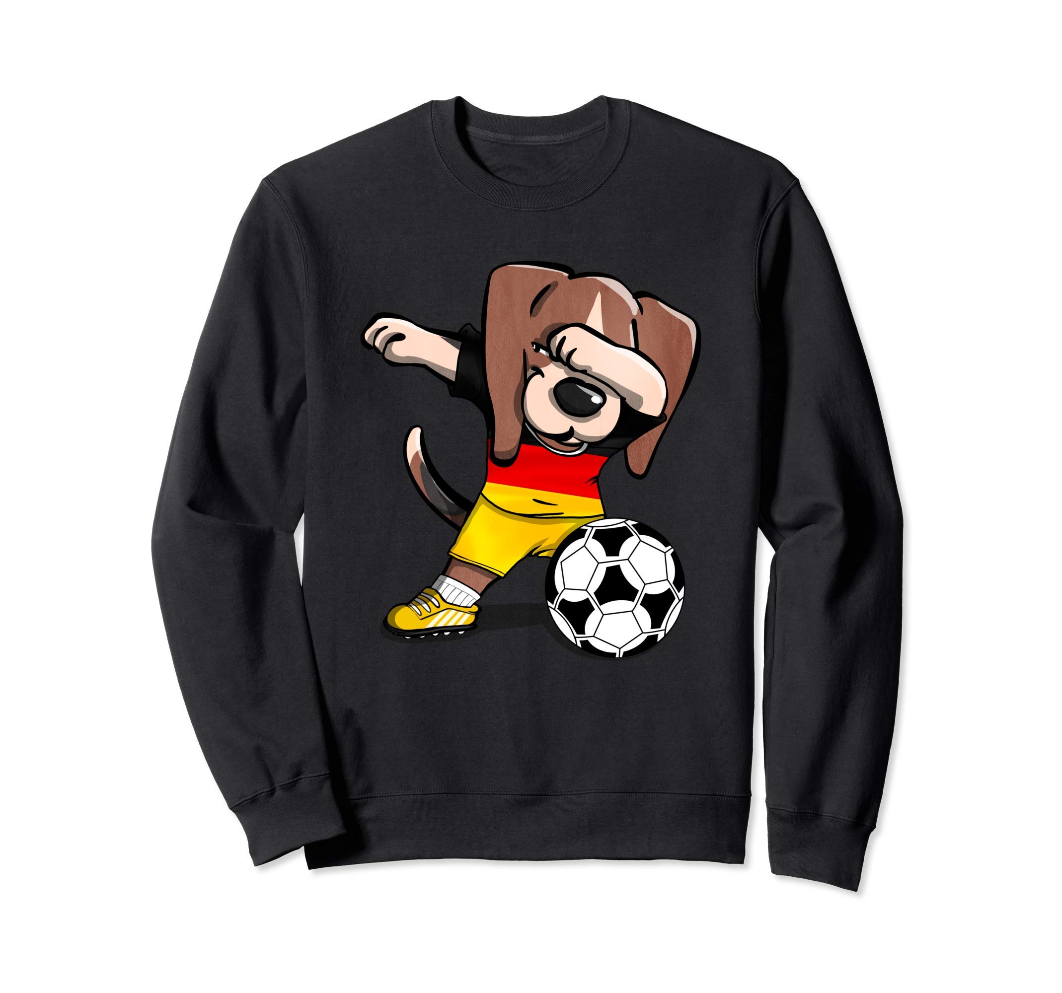 Dabbing Beagle Dog Germany Football - German Flag Soccer Sweatshirt