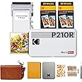 KODAK Mini 2 Retro 4PASS Portable Photo Printer (2.1x3.4 inches) Initial 8 Sheets + 60 Sheets + Gift Bundle, White