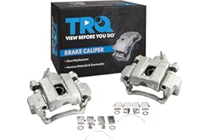 TRQ Rear Brake Caliper Set Zinc Coated Brackets Hardware Compatible with 2010-2023 Lexus GX460 2003-2009 GX470 1996-1997 LX450 2010-2022 Toyota 4Runner 1993-1997 Land Cruiser 2001-2007 Sequoia
