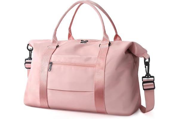 EASYFUN Travel Duffle Bag, Waterproof Weekender Carry On Tote Bags for Women, Men, Hospital Bag, Overnight Bag Luggage with T