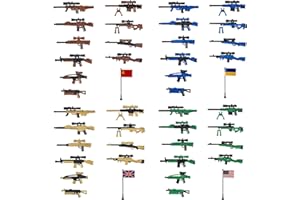 MaozyHomie Weapons Pack Military Weapons Accessories 4 Countries Weapons Toys Military Equipment Battle Blocks Bricks Compatible with Major Brand, 3 Years Old and up