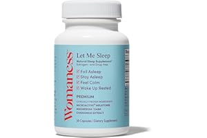 Womaness Let Me Sleep Supplement - Natural Sleep Aid with Melatonin 3mg, Magnesium, GABA and Chamomile Extract - Nighttime Sleeping Aid for Women (30 Capsules)