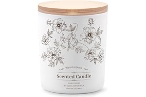 WARMEMBRACE Deluxe Scented Candle for Women & Men, Vanilla Coconut Soy Wax Candle, 8 Oz Jar Candle for Home, Scented-60 Hours Long Lasting Burning, Suitable Gift for Mom