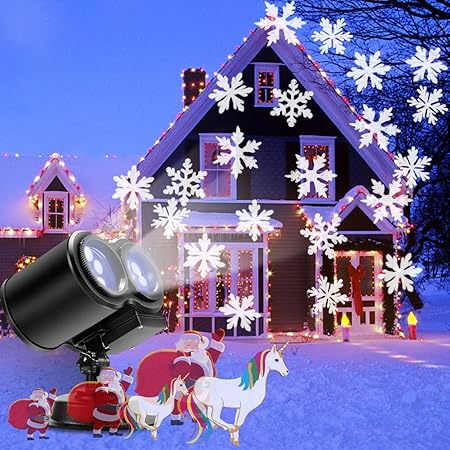 Proiettori Immagini Natalizie.Proiettori Natale Esterno Interno B Right Proiettore Di Natale Con Fiocco Di Neve Bianco Luce Di Proiezione Impermeabile Per Natale Giardino Cortile Balcone Ecc Amazon It Casa E Cucina