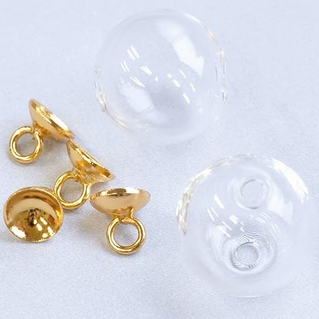 Amazon 手作り工房 My Mama 両穴 ガラスドーム 14mm キャップ アクセサリー パーツ 2個 アクセサリーパーツ 通販