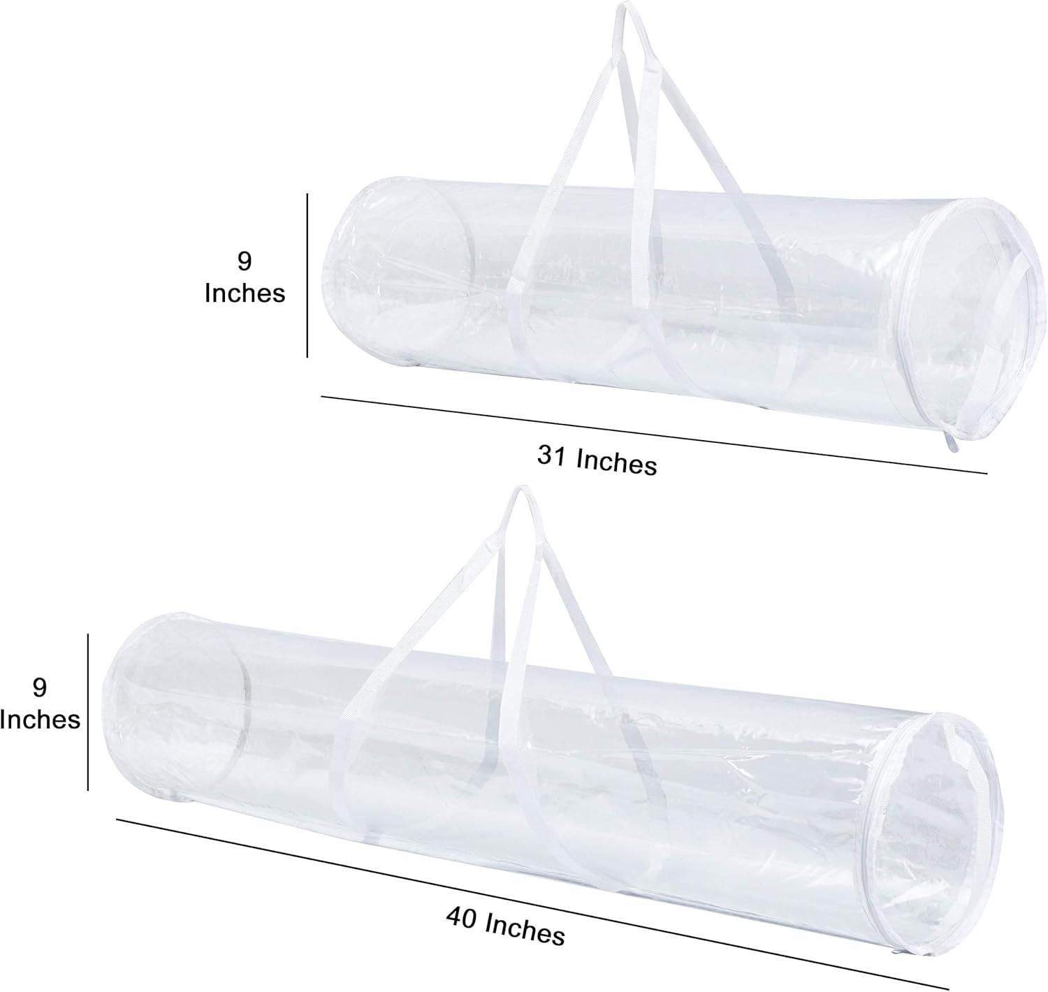 Joiedomi Clear Gift Wrap Organizers Set, Christmas Wrapping Paper Storage Bag Wrapping Paper Holder Made from Water Proof PVC and Fabric Fits Up to 20 Standard Rolls (2 Pack): Home & Kitchen