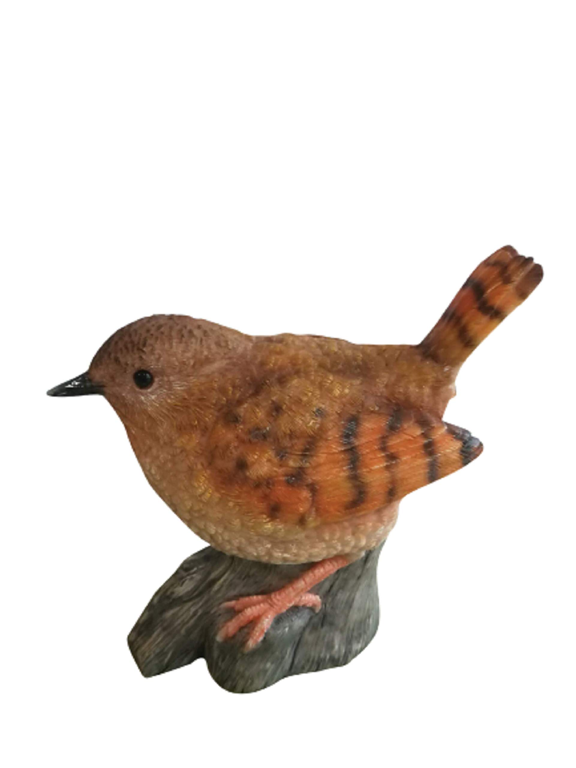 Wren Ornament Garden Home Cute Lifelike Resin Statue Figurine Frostproof 12cm