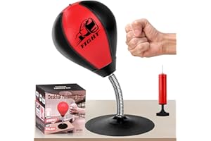 YORWHIN Desktop Punching Bag, Stress Relief Boxing Bag Speed Balls, Desk Punching Bag Stress Buster-Super Suctions to Your Desk, Christmas Thanksgiving White Elephant Gifts for Boss or Coworker