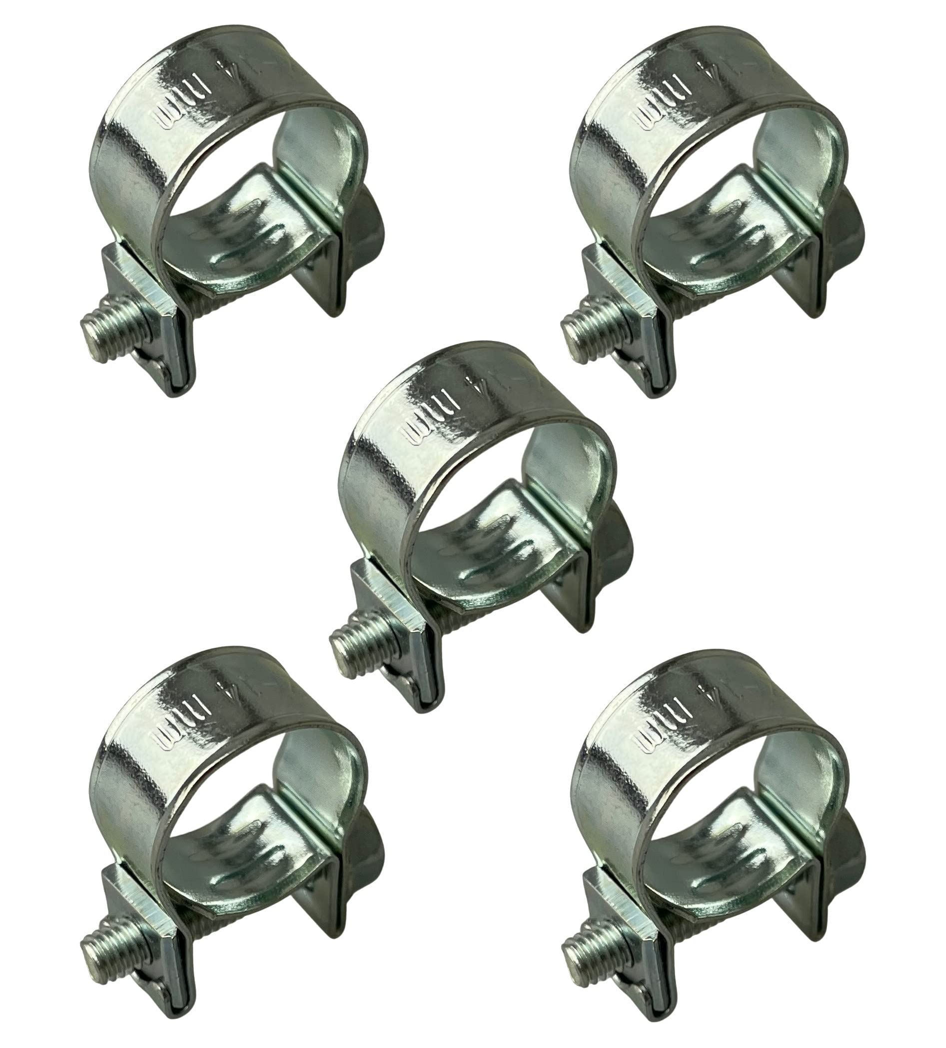 14-16mm Zinc Plated Mini Fuel Hose Line Pipe Clips x5