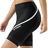 X-TIGER Padded Bike Shorts Women Cycling Shorts Padding Riding Biking Shorts Zipper Pockets