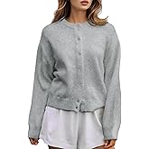 Yimoon Womens Cardigan Sweaters Button Down Chunky Knit Sweater Long Sleeve Soft Fall Winter Cropped Cardigans